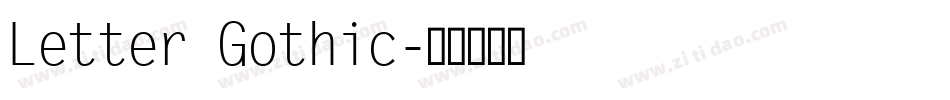 Letter Gothic字体转换